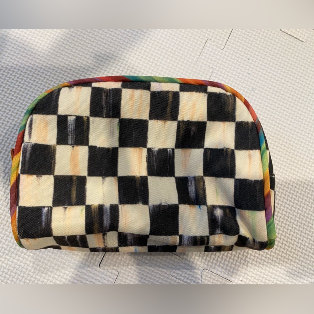 Mackenzie Childs large travel pouch, limited edition print NWT